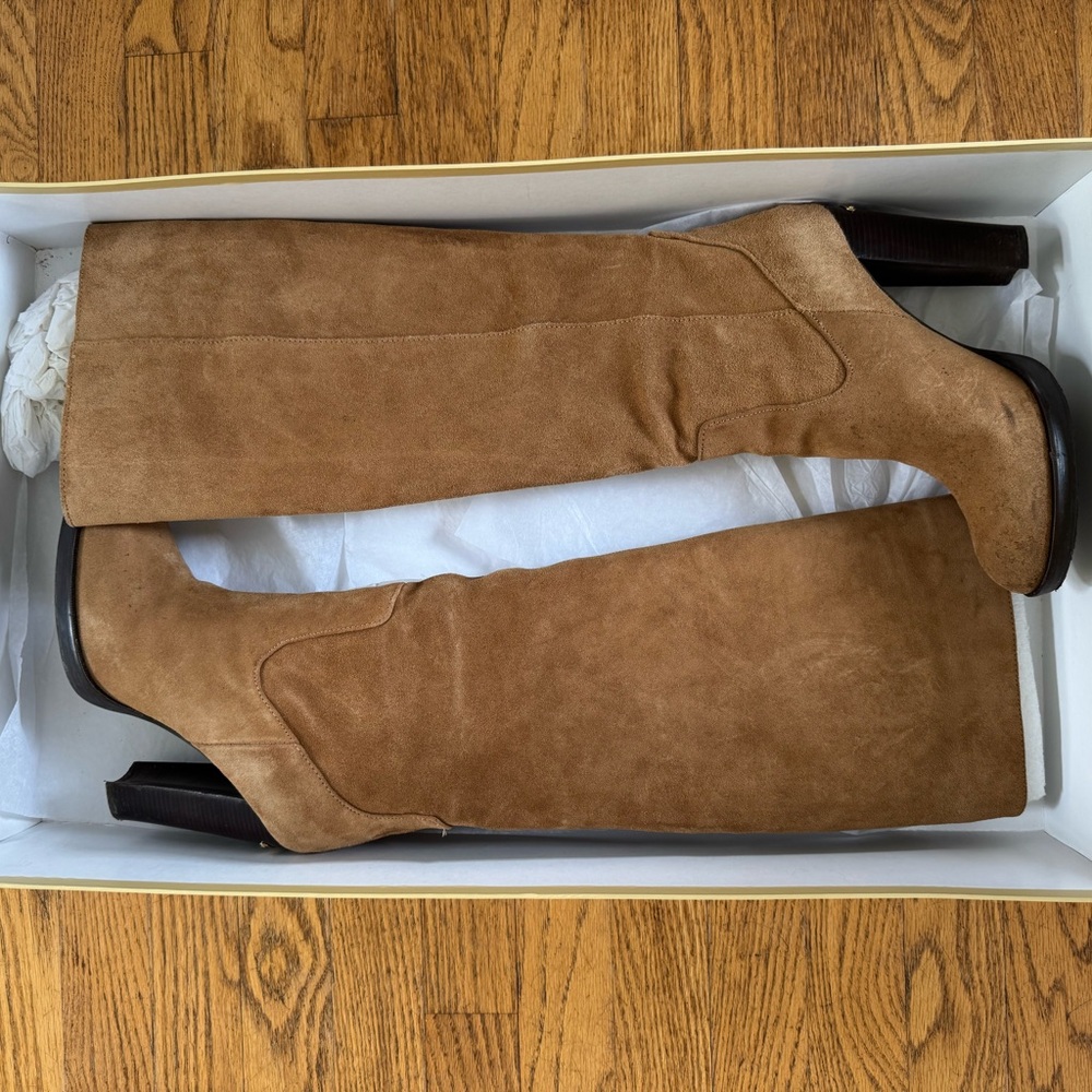 Michael Kors Tan Suede Knee-High Boots